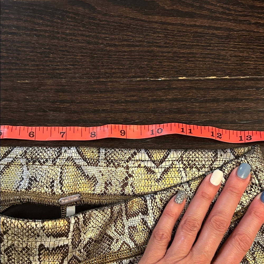 Free People Metallic Snake Print Pants size XS - Picture 13 of 14